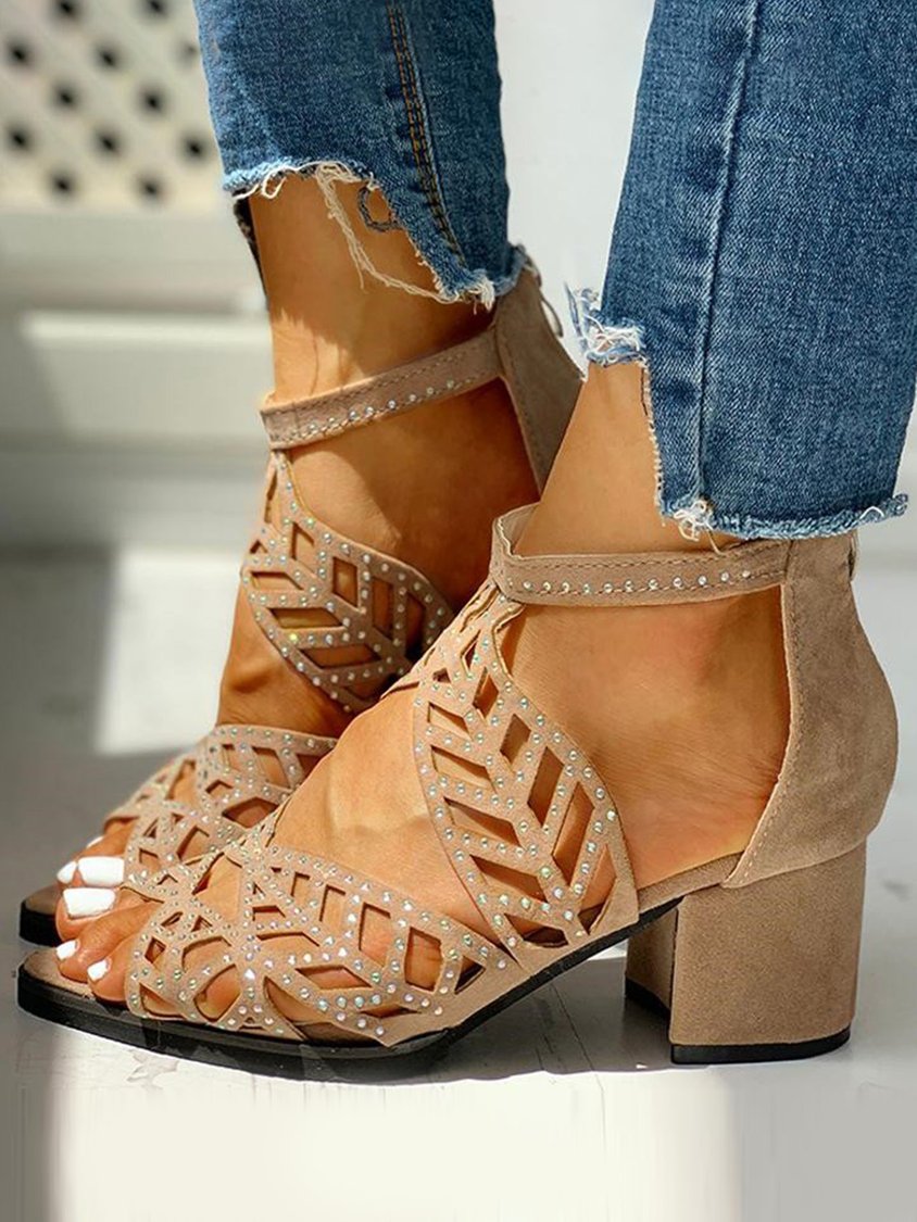 Sandales élégantes à bout ouvert et à talons hauts pour dames