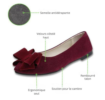 Chaussures plates orthopédiques avec nœud