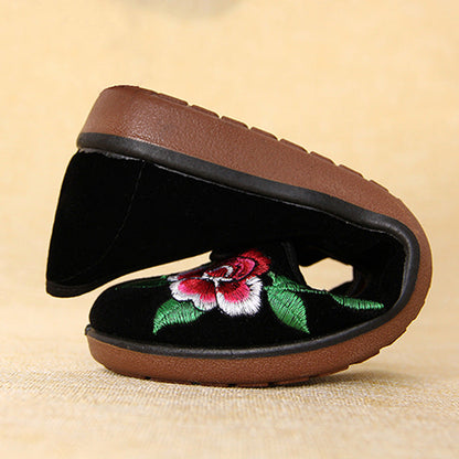 Chaussures orthopédiques brodées à fond souple