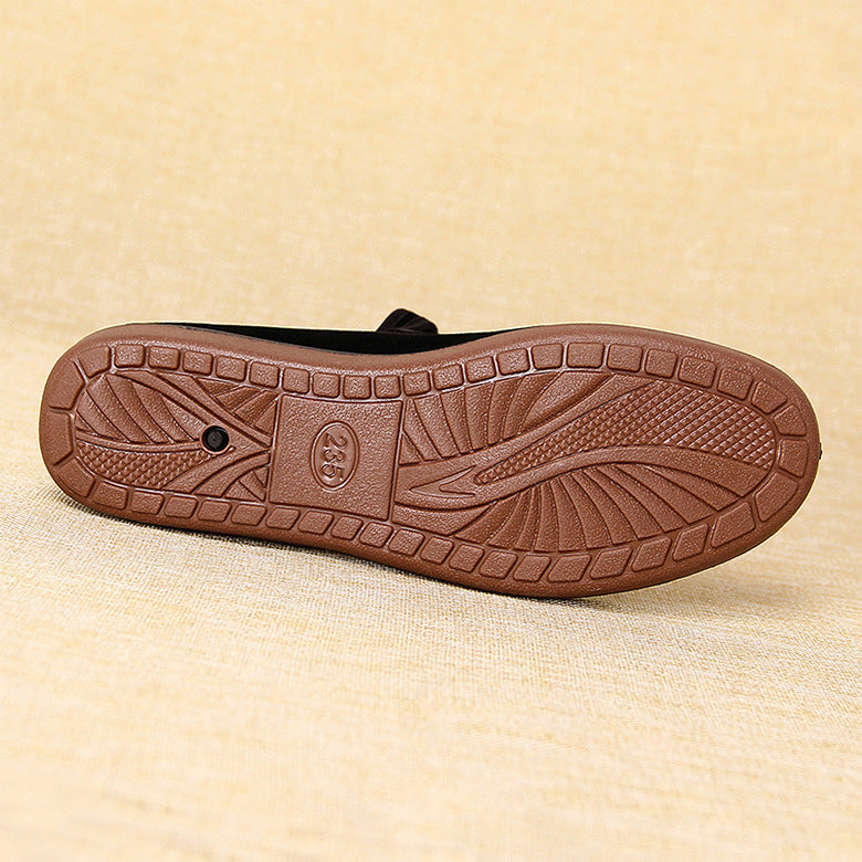 Chaussures orthopédiques brodées à fond souple