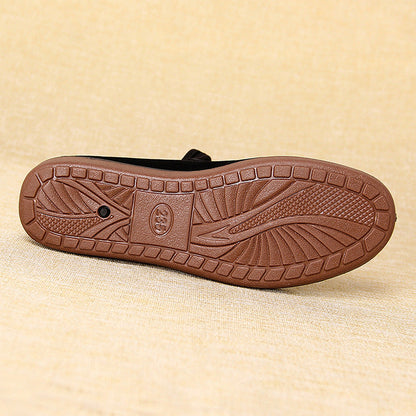 Chaussures orthopédiques brodées à fond souple