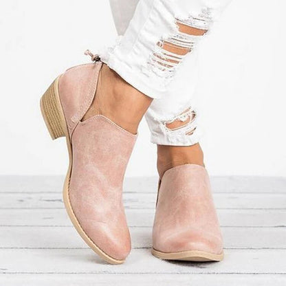 Bottines à talons bas