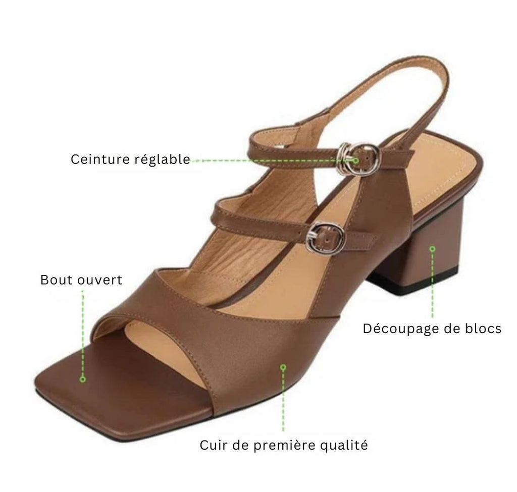 Sandales orthopédiques françaises élégantes et vintage