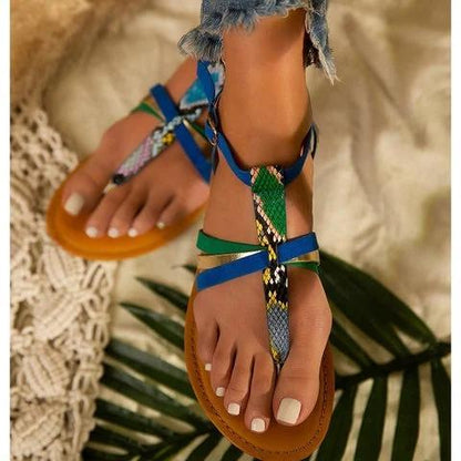 Sandales en peau de serpent