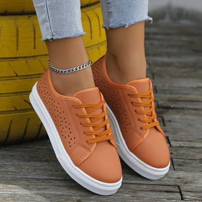 Ladies Womens Casual Flats Low Top Sneakers