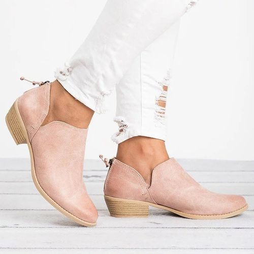 Bottines à talons bas