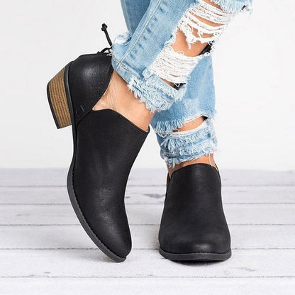 Bottines à talons bas
