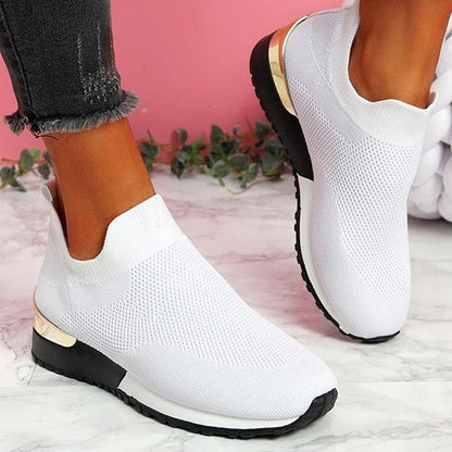 Femmes Casual Sneakers Slip On Classic Jogging Pumps Shoes