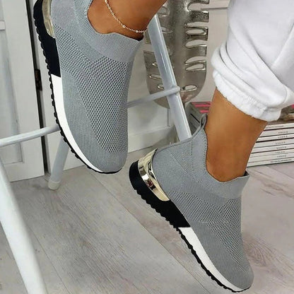 Femmes Casual Sneakers Slip On Classic Jogging Pumps Shoes