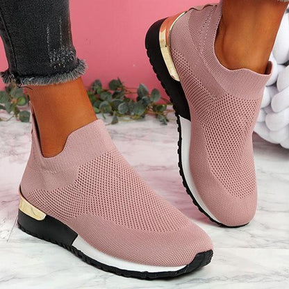Femmes Casual Sneakers Slip On Classic Jogging Pumps Shoes