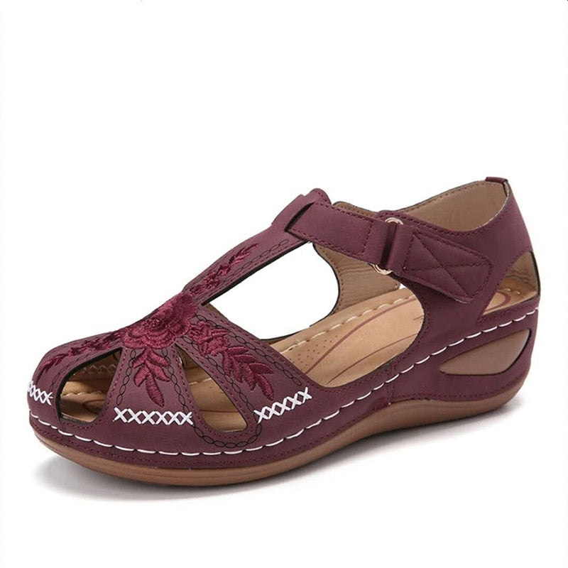 Sandales orthopédiques chic en cuir