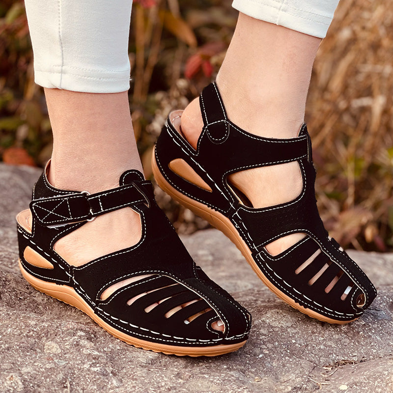Sandales orthopédiques chic en cuir