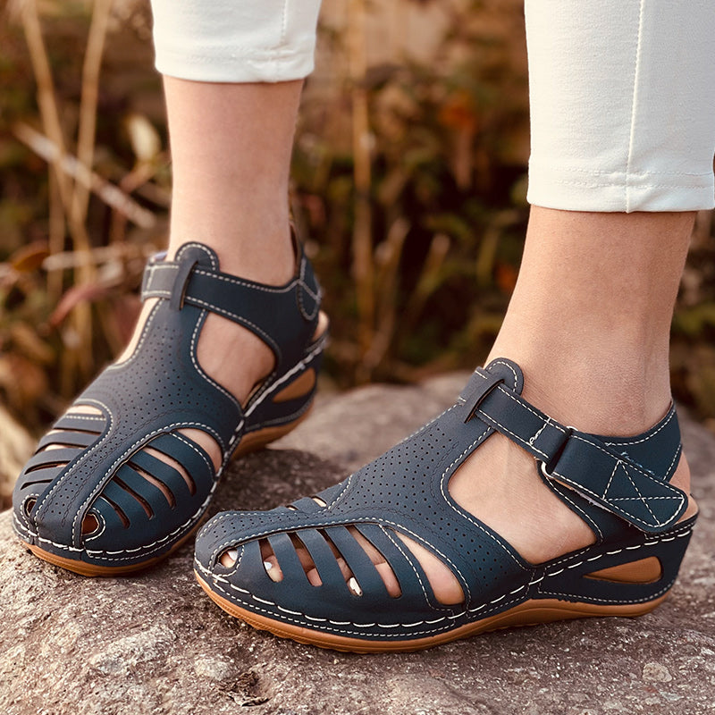 Sandales orthopédiques chic en cuir