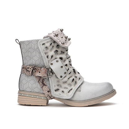 Bottes d'été élégantes et détaillées, offrant un bon soutien