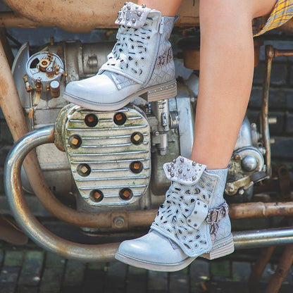 Bottes d'été élégantes et détaillées, offrant un bon soutien