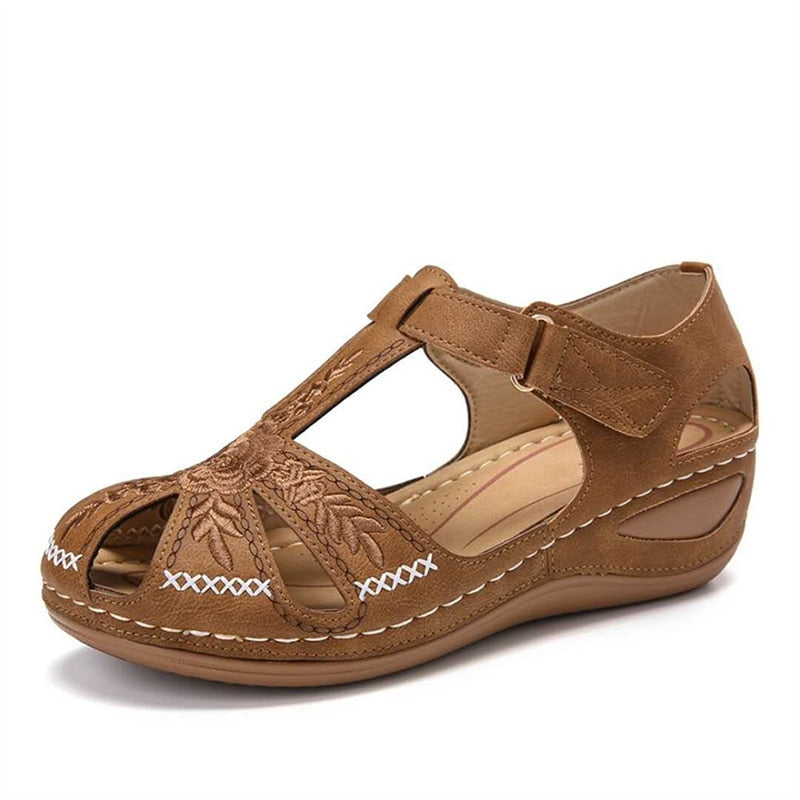 Sandales orthopédiques chic en cuir