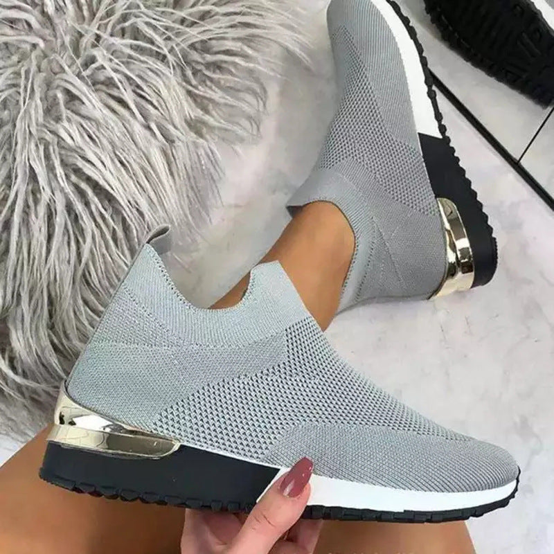 Femmes Casual Sneakers Slip On Classic Jogging Pumps Shoes