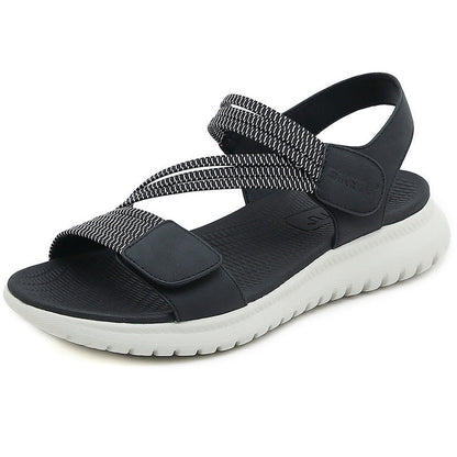 Sandales plates de couleur unie pour femmes