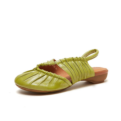 Sandales en cuir à bout fermé