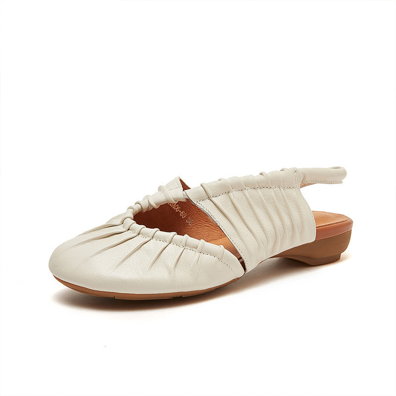 Sandales en cuir à bout fermé
