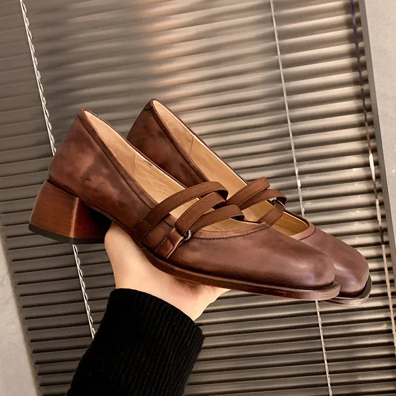 Chaussures décontractées en cuir véritable
