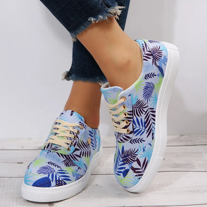 Chaussures décontractées à imprimé hibiscus hawaïen