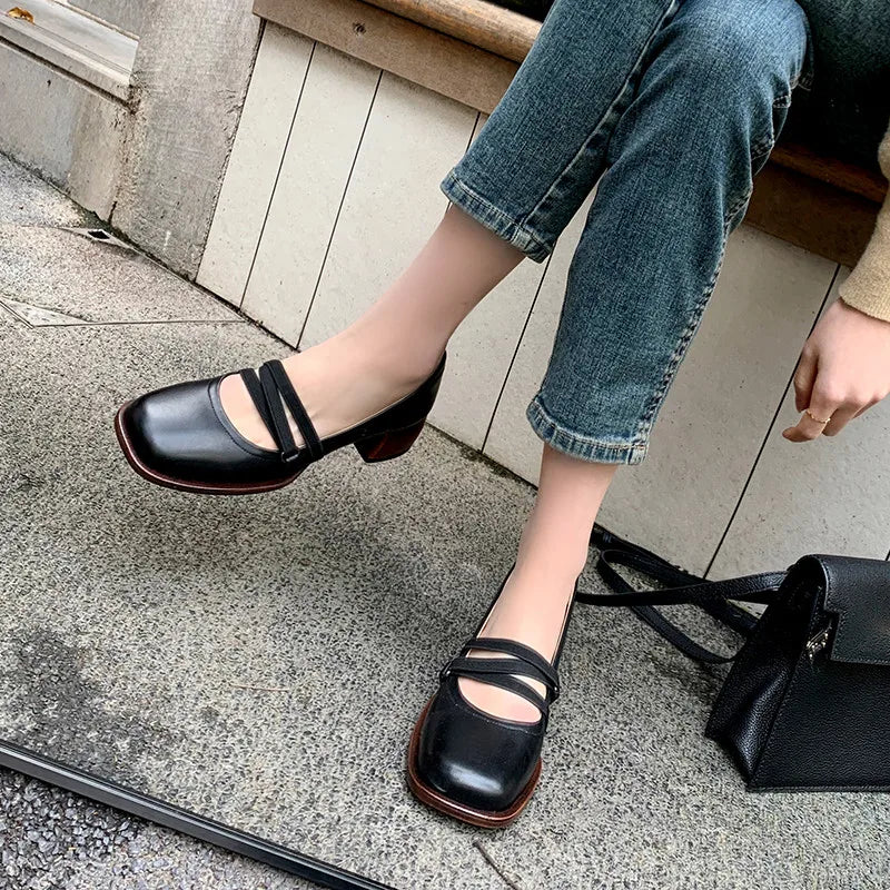 Chaussures décontractées en cuir véritable