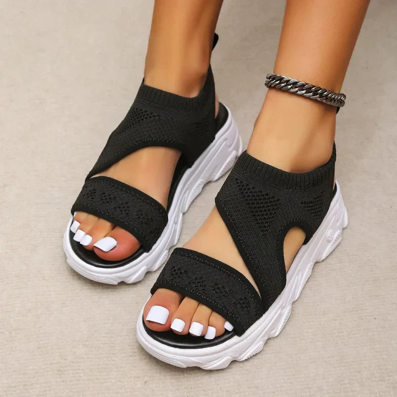 Sandales en maille pour femmes Chaussures orthopédiques