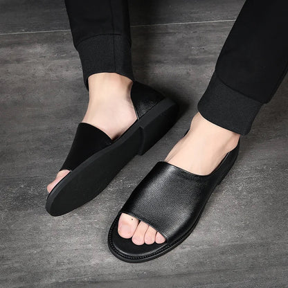 Sandales en cuir pour hommes Chaussures d'été pour hommes