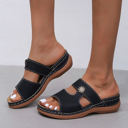 Sandales à talons à fond souple