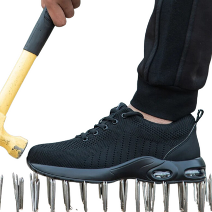 Chaussures de travail à coussin d'air et à nez en acier