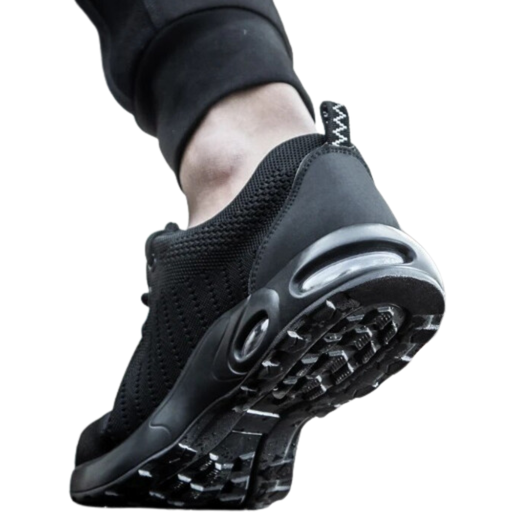 Chaussures de travail à coussin d'air et à nez en acier