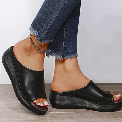 Sandales à plateforme Peep Toe pour femmes