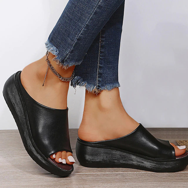 Sandales à plateforme Peep Toe pour femmes