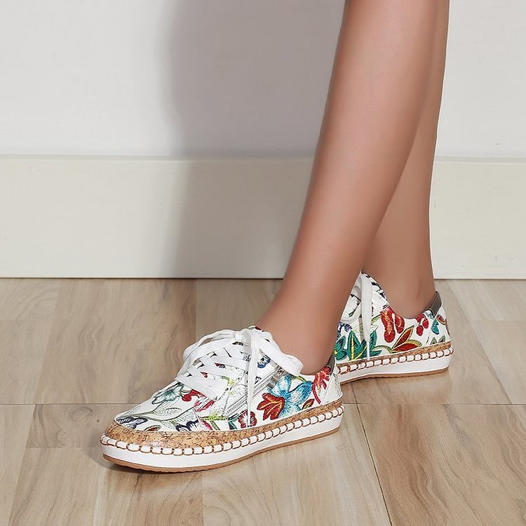 Baskets fleuries confortables