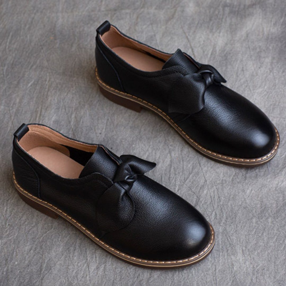 Mocassins classiques en cuir à bout rond