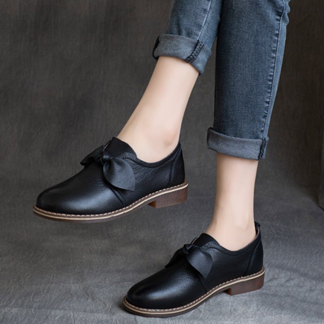 Mocassins classiques en cuir à bout rond