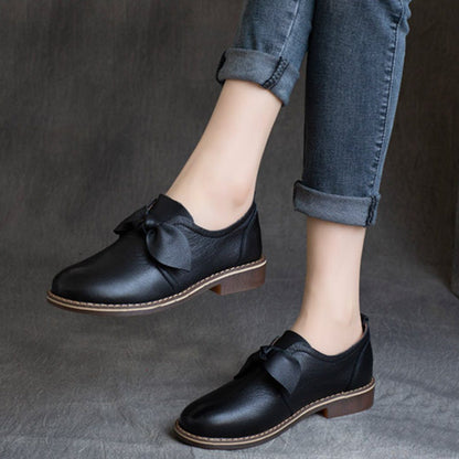 Mocassins classiques en cuir à bout rond