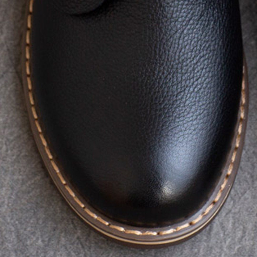 Mocassins classiques en cuir à bout rond