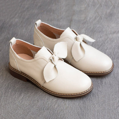 Mocassins classiques en cuir à bout rond
