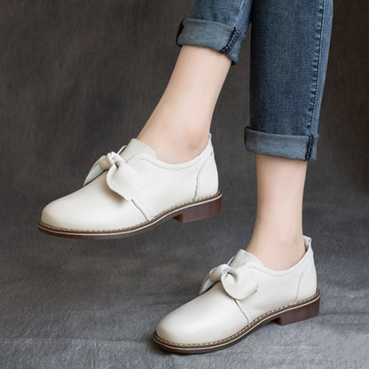 Mocassins classiques en cuir à bout rond