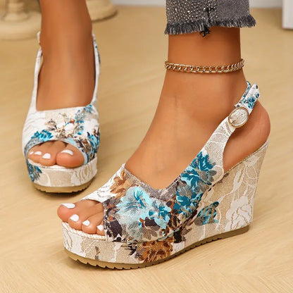 Sandales à fleurs Gentle Vintage pour femmes