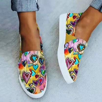 Loisirs Patchwork Confortable Lady Canvas Flat Shoes