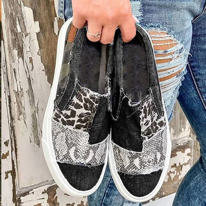 Loisirs Patchwork Confortable Lady Canvas Flat Shoes