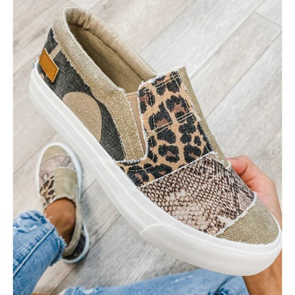 Loisirs Patchwork Confortable Lady Canvas Flat Shoes