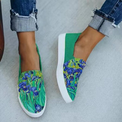Loisirs Patchwork Confortable Lady Canvas Flat Shoes
