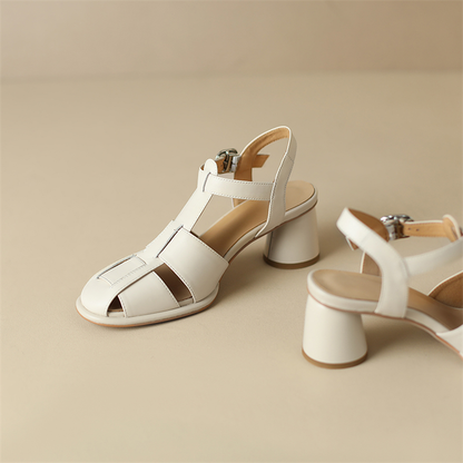 Sandales gladiateur en cuir
